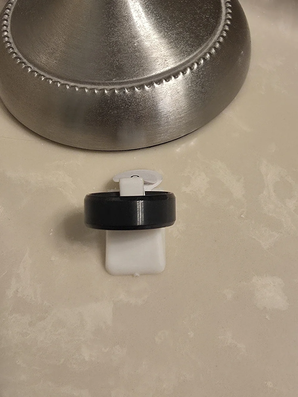 Men's Black Stainless Steel Ring Band Size 9